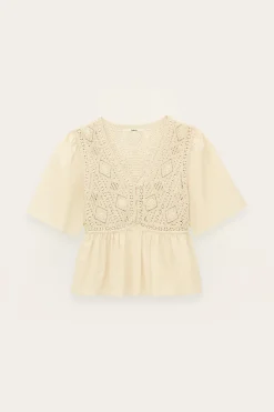 Ba&Sh SALVI blouse manches courtes ECRU Online