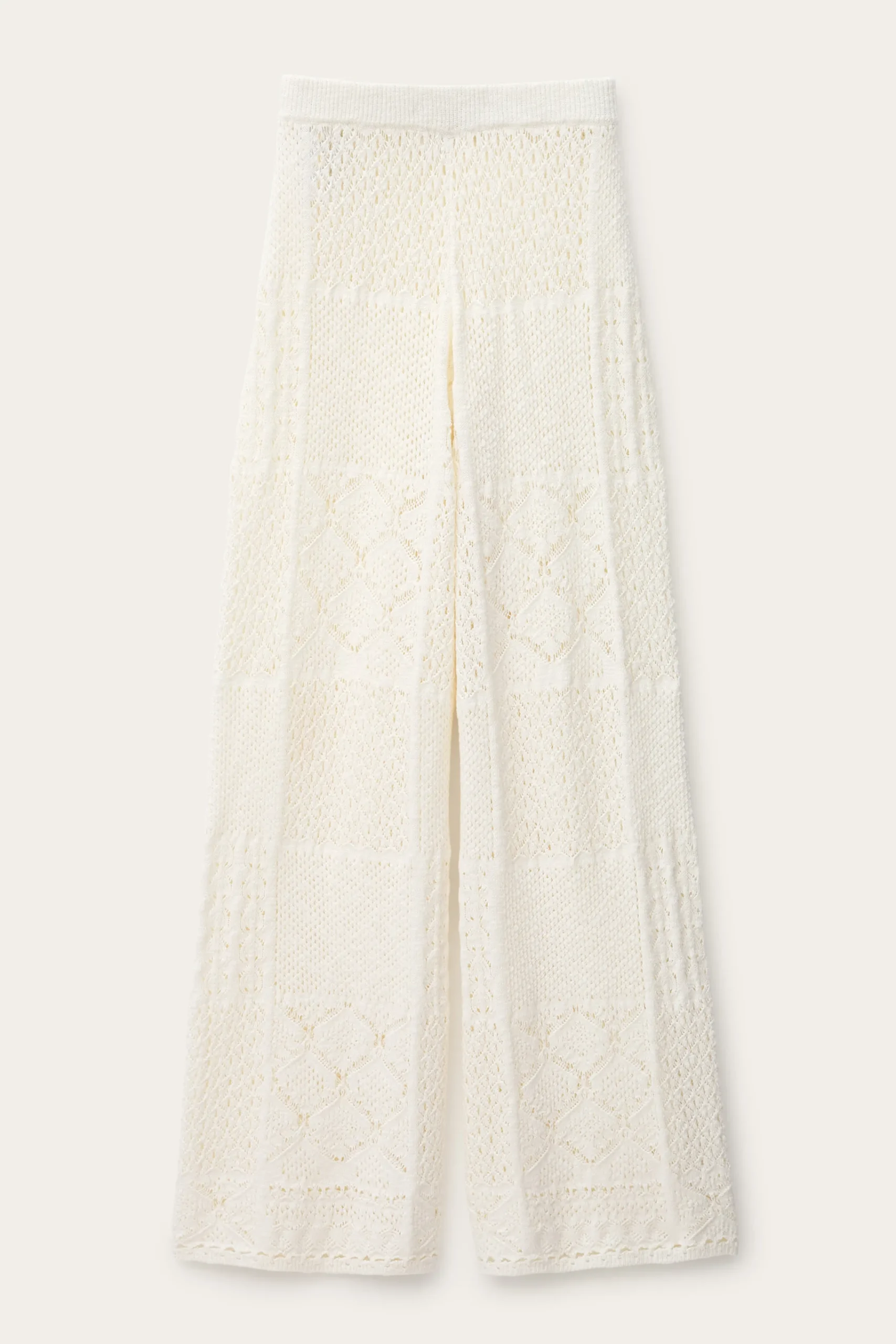 Ba&Sh SANTY pantalon maille pointelle ECRU New