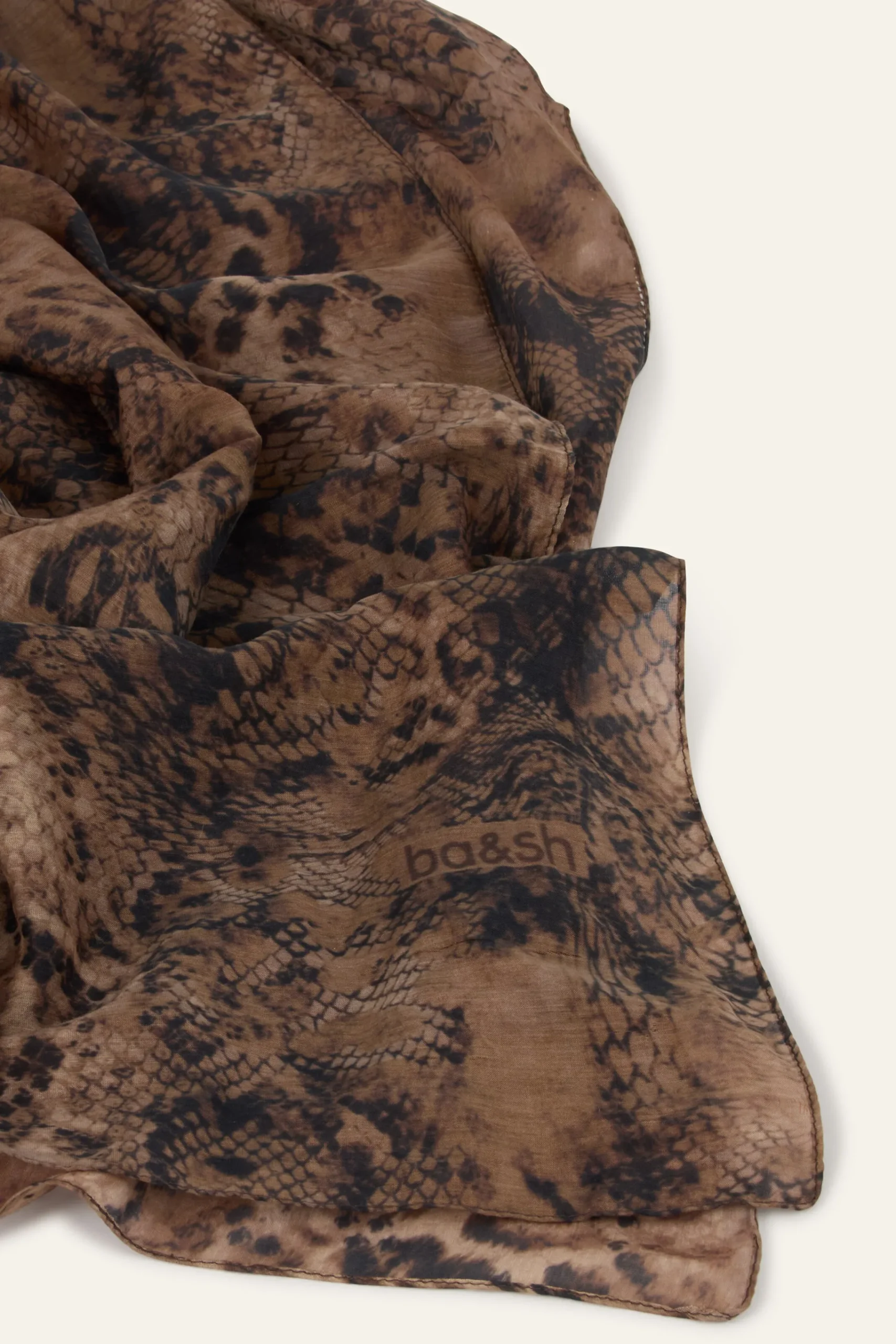 Ba&Sh SARA foulard imprimé animalier VERT