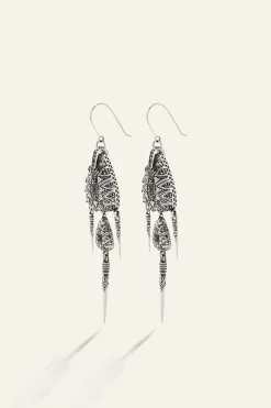 Ba&Sh SAVY boucles d'oreilles en argent GRIS Outlet