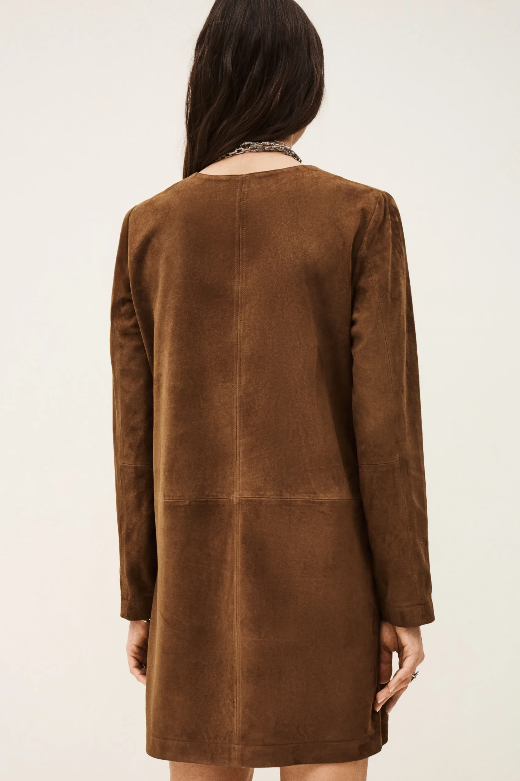 Ba&Sh SEDA robe courte daim MARRON Clearance