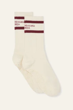 Ba&Sh SHAN Chaussettes à message ECRU Hot
