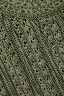 Ba&Sh SINNTA robe tricotee sans manches plissee VERT Outlet