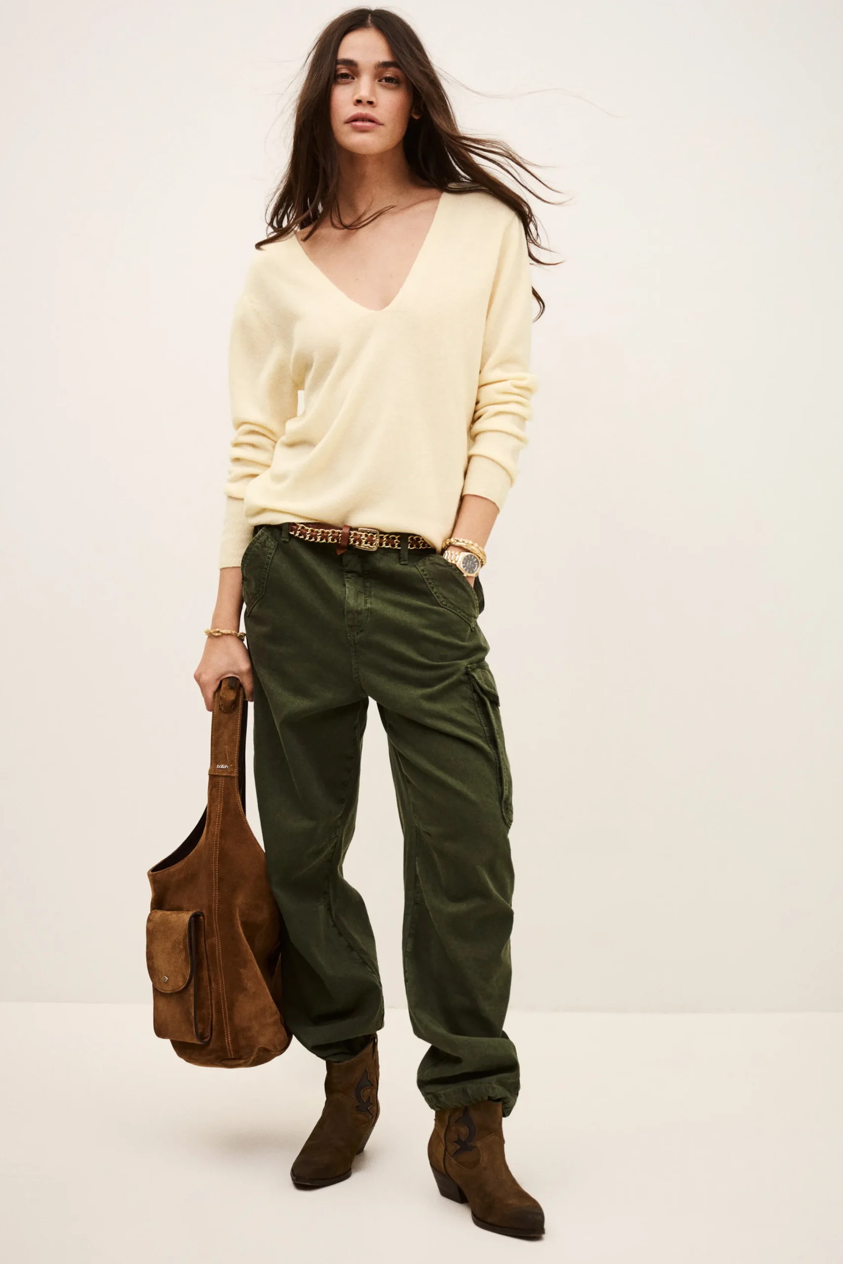 Ba&Sh SOLLENE pull laine intemporel JAUNE Best