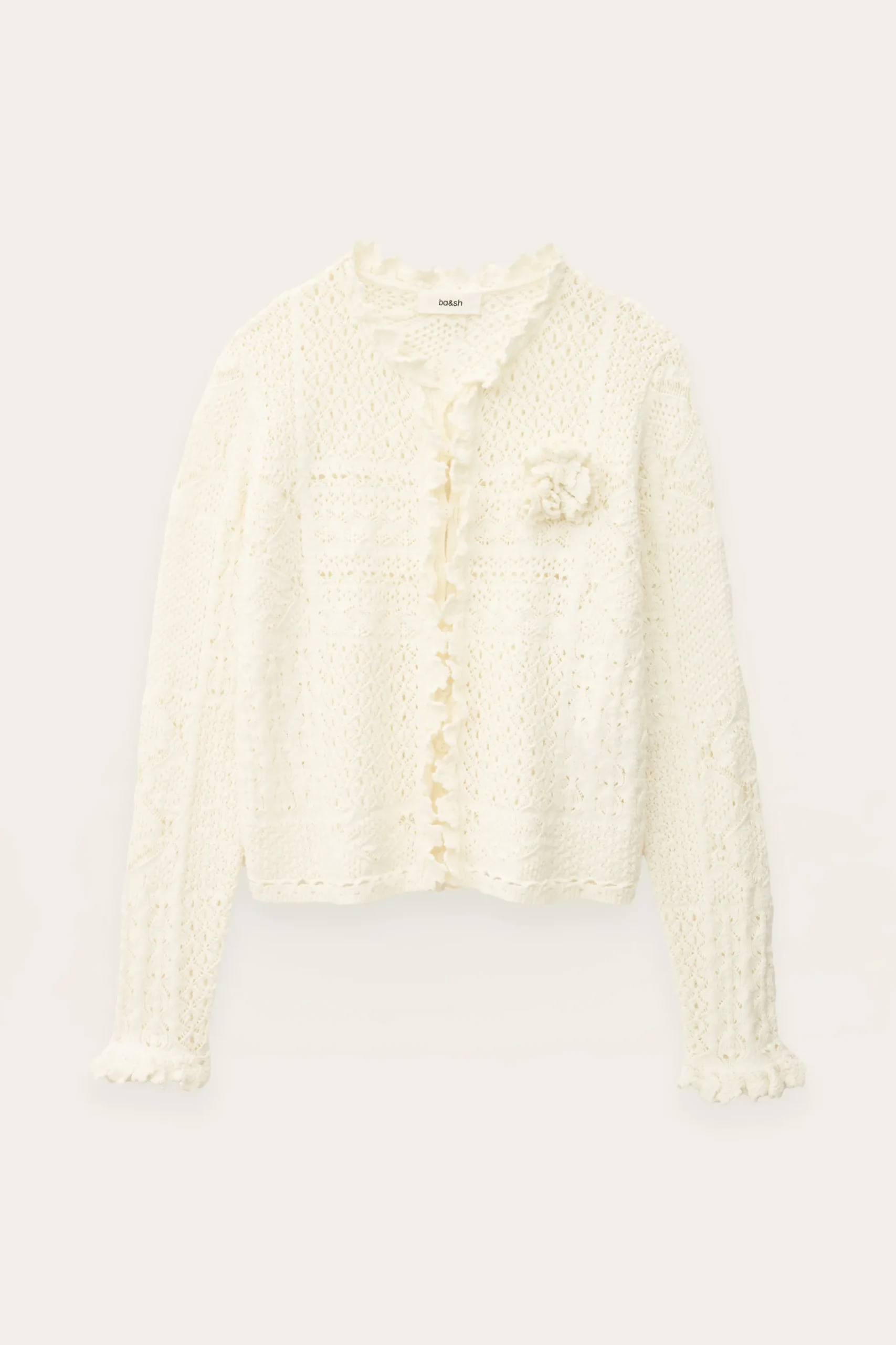Ba&Sh SORIA cardigan maille ECRU Discount