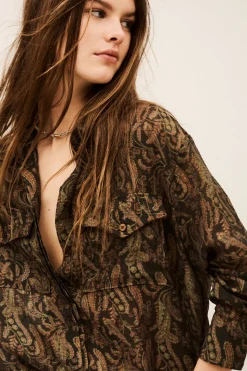 Ba&Sh TAO chemise oversize bohème VERT