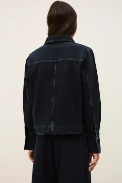 Ba&Sh TAVY top denim droit BLEU Outlet