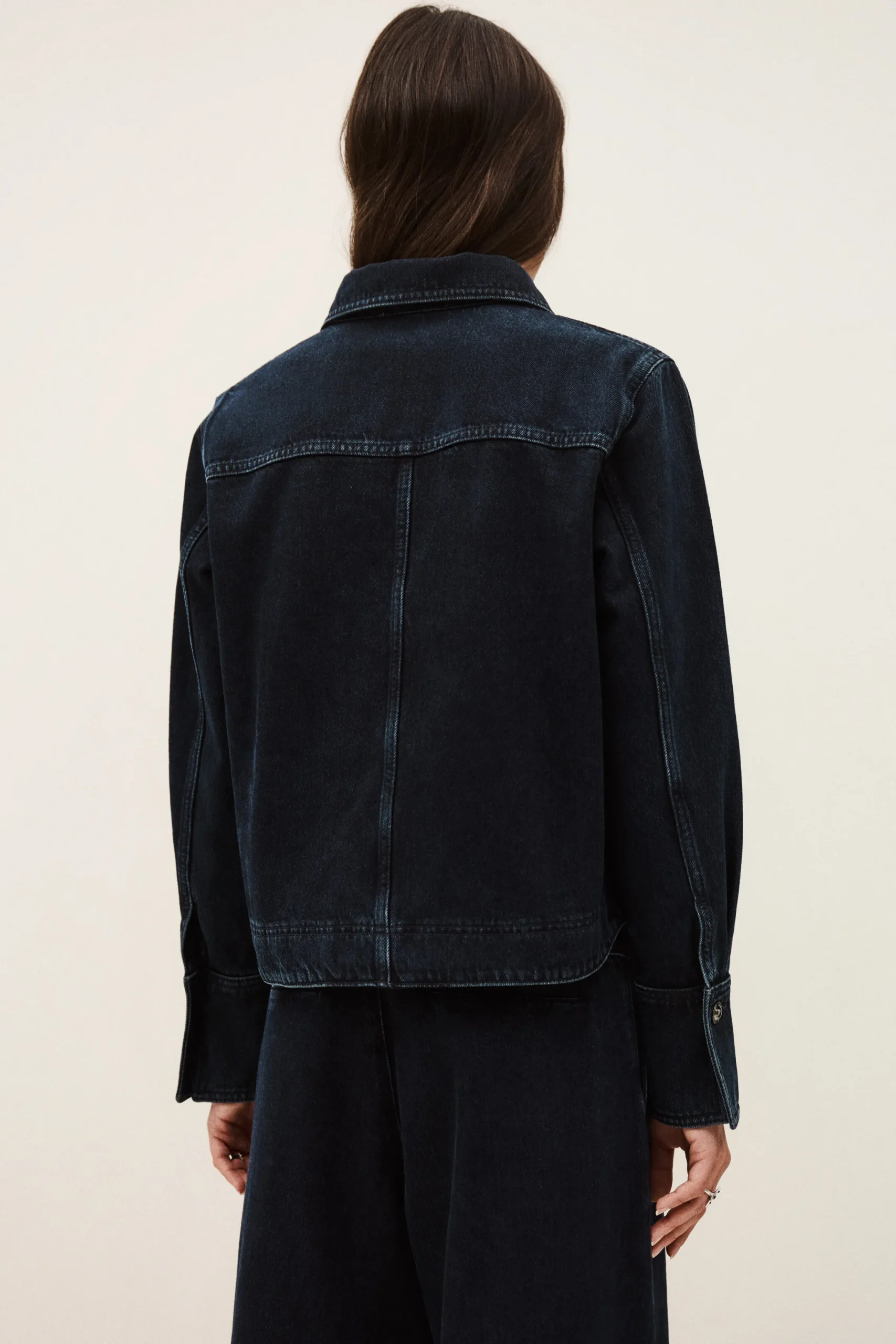Ba&Sh TAVY top denim droit BLEU Outlet