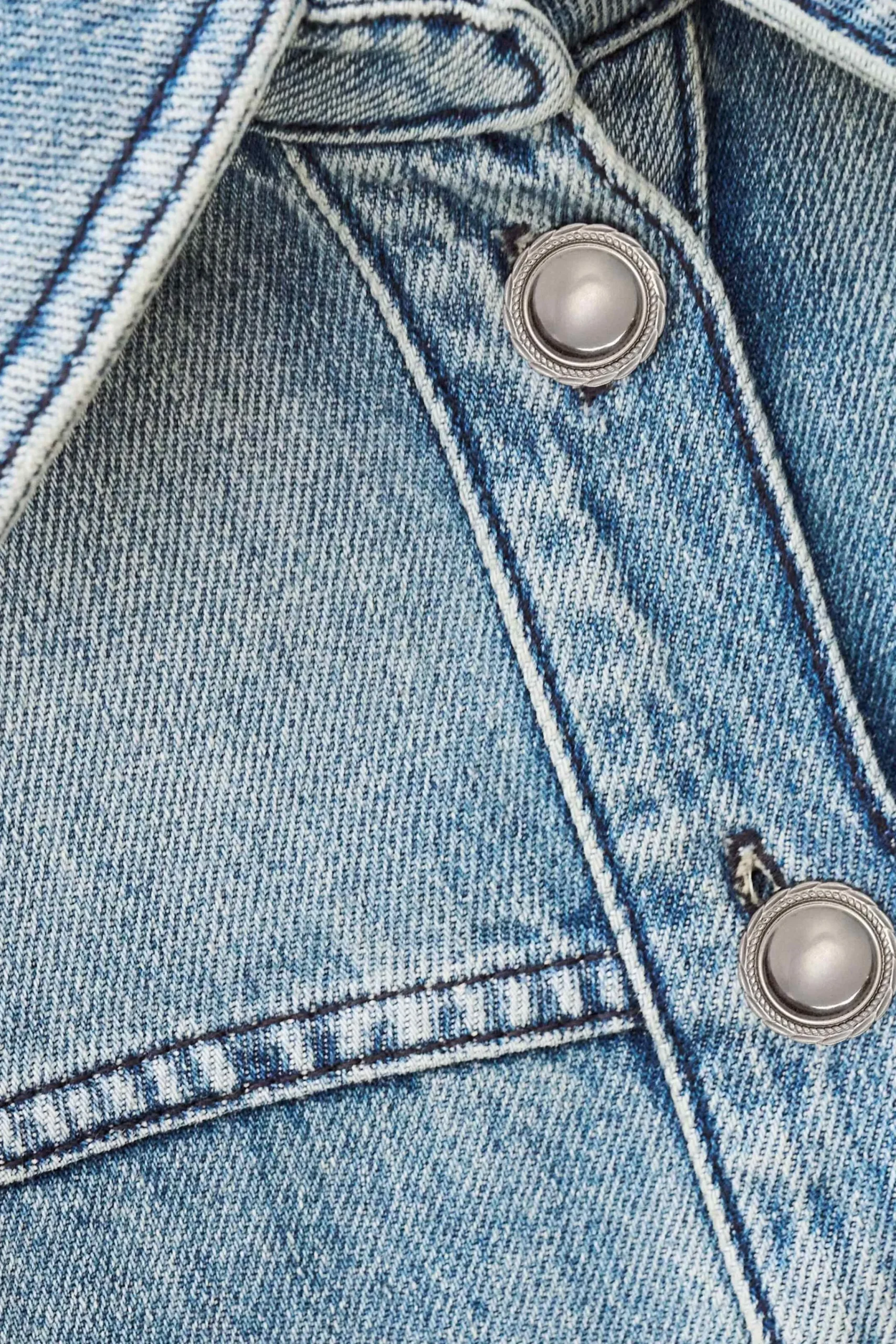 Ba&Sh TAVY top denim droit BLEU Online