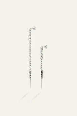Ba&Sh TAYANNE boucles d'oreilles en argent GRIS Outlet