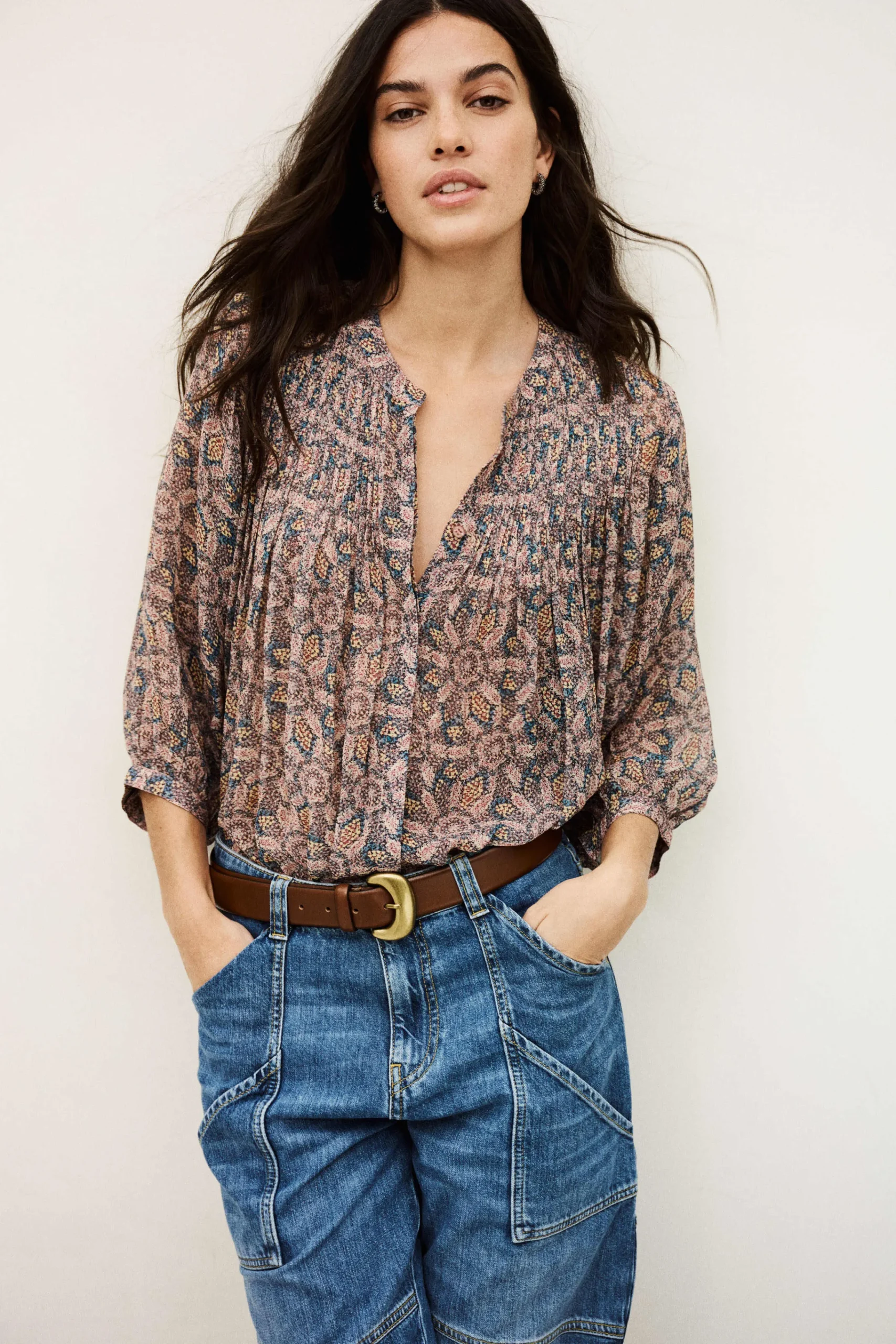 Ba&Sh TAZIO chemise fluide BLEU Outlet