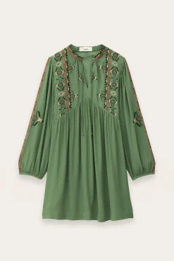 Ba&Sh TELMA robe mini brodée VERT Online