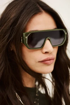 Ba&Sh TESSA Lunettes Masque VERT Hot