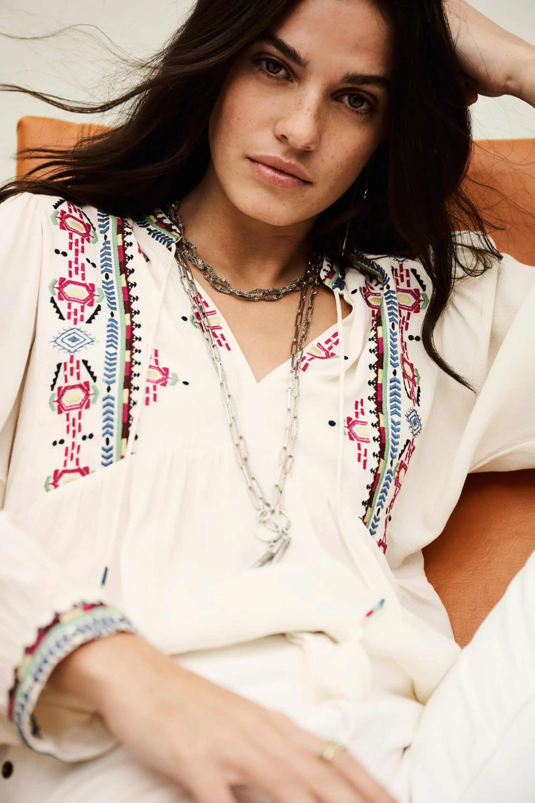 Ba&Sh TILT blouse brodée ample ECRU Outlet