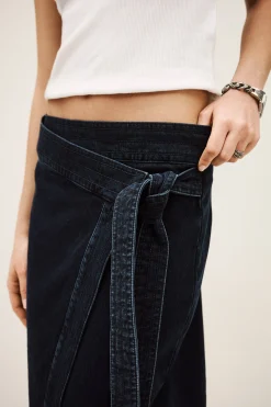 Ba&Sh TIMY jupe midi denim BLEU