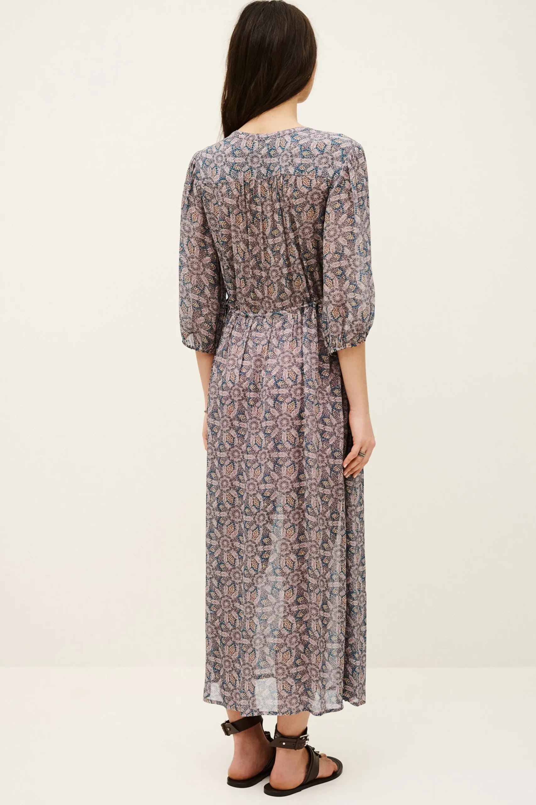 Ba&Sh TIZIA robe midi BLEU Outlet