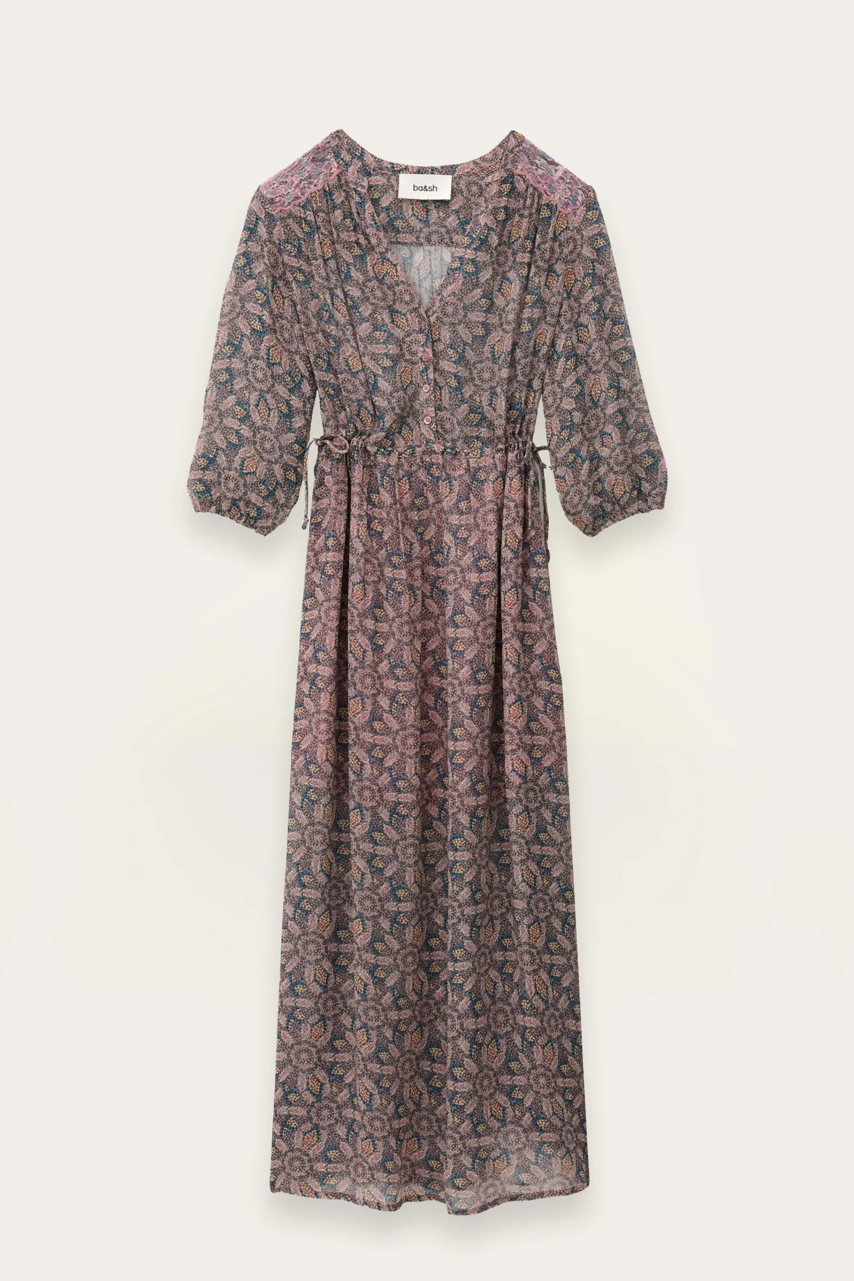 Ba&Sh TIZIA robe midi BLEU Outlet