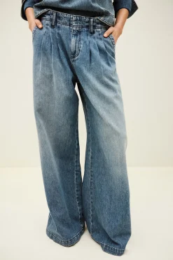 Ba&Sh TOBY jean large plis BLEU Best
