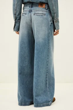 Ba&Sh TOBY jean large plis BLEU Best