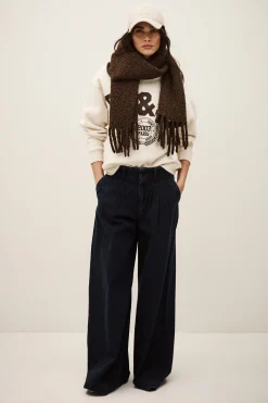 Ba&Sh TOBY jean large plis BLEU Outlet