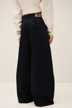 Ba&Sh TOBY jean large plis BLEU Outlet
