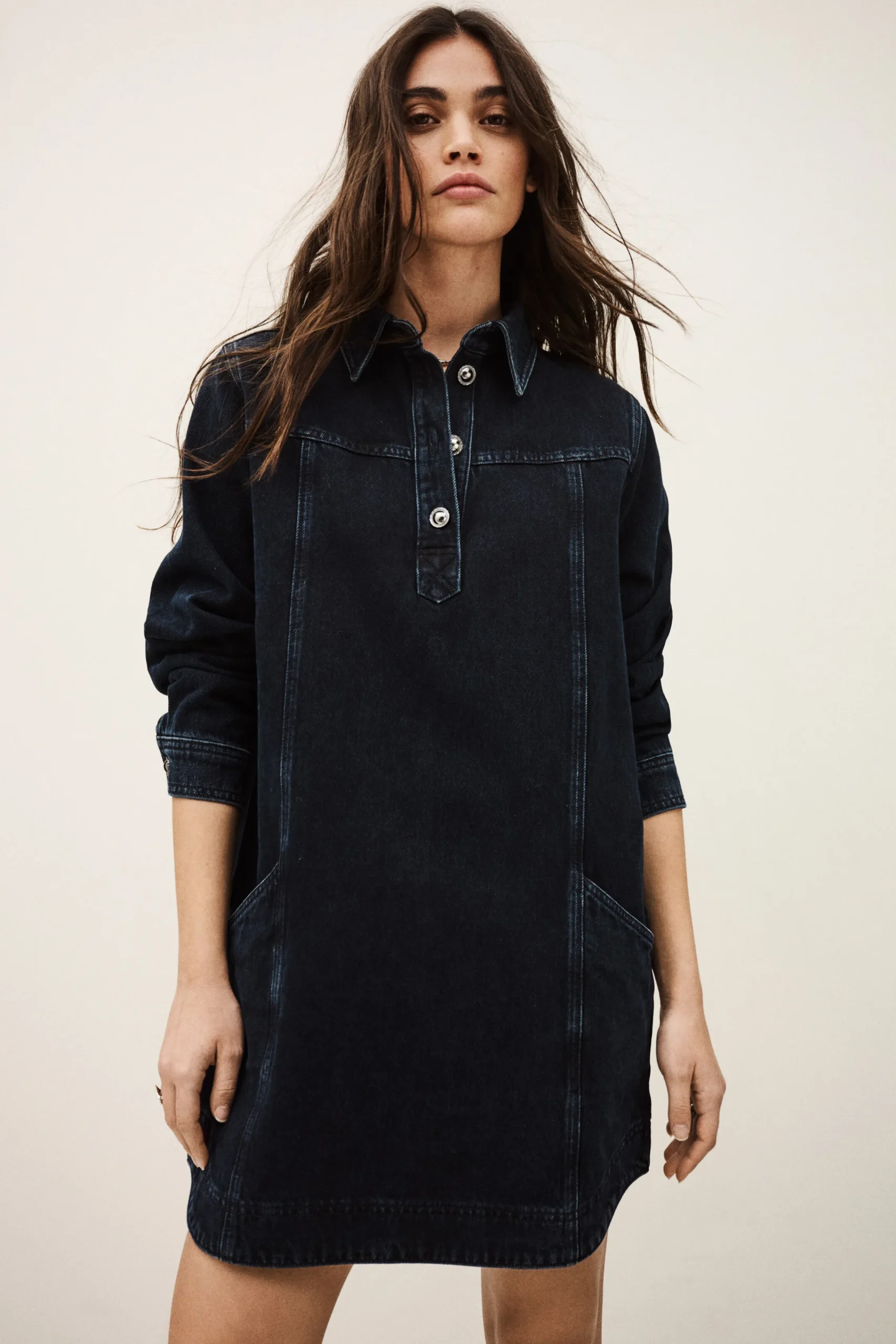 Ba&Sh TONA robe chemise denim BLEU Outlet