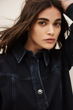 Ba&Sh TONA robe chemise denim BLEU Outlet