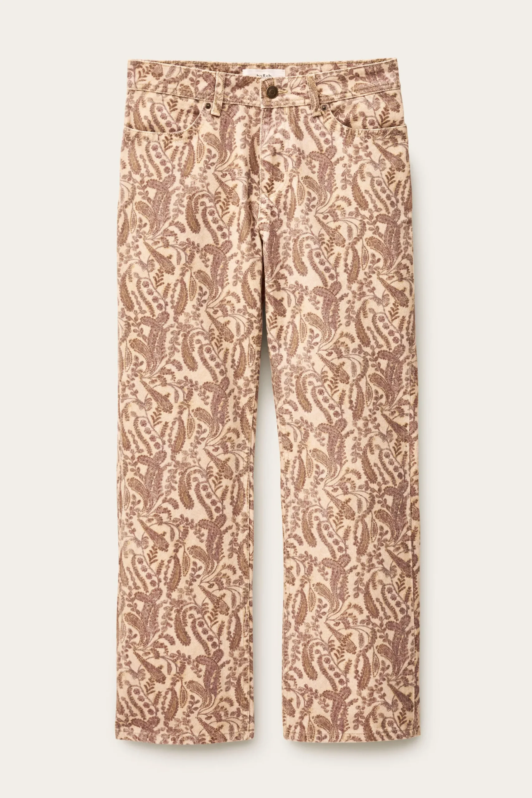 Ba&Sh TOOTY jean bootcut imprimé ECRU Discount