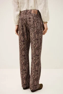 Ba&Sh TOOTY jean bootcut imprimé VIOLET Discount