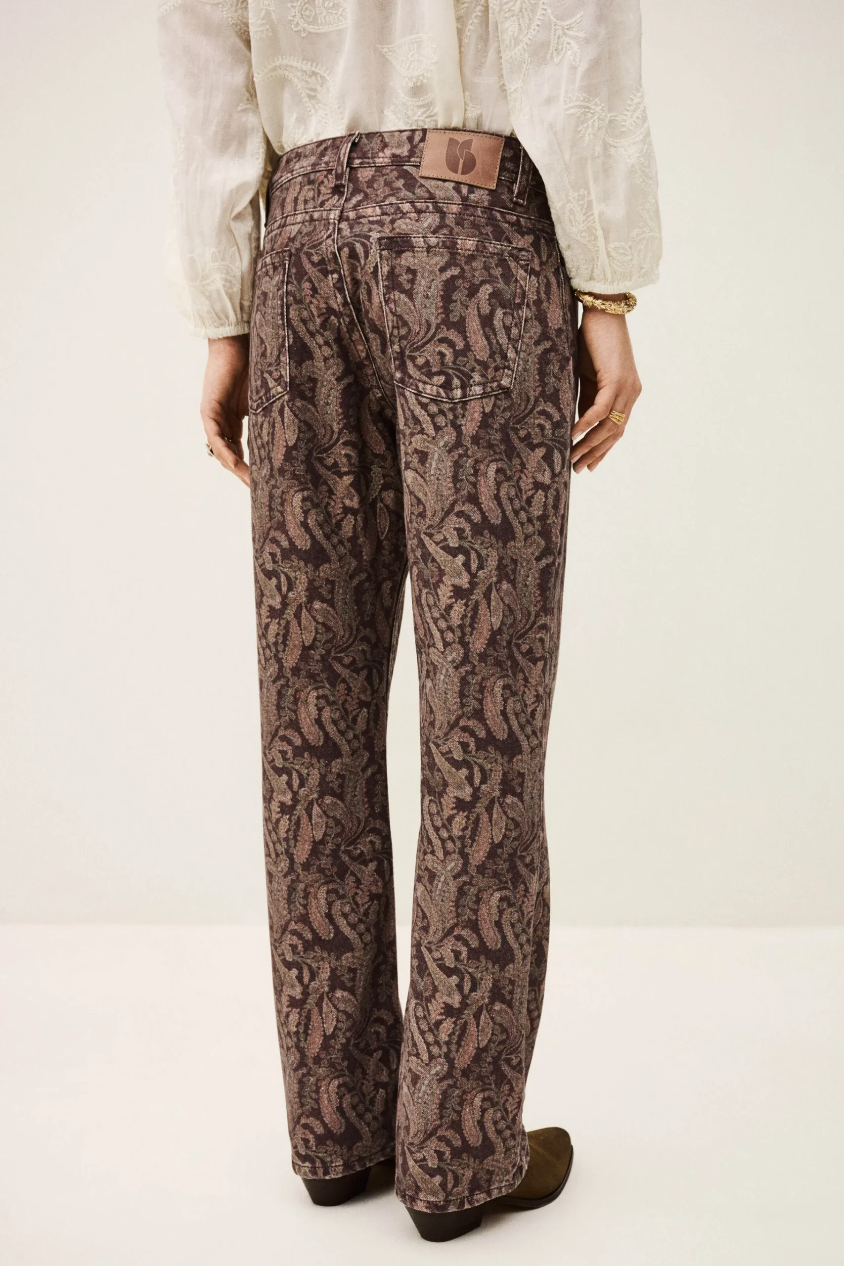 Ba&Sh TOOTY jean bootcut imprimé VIOLET Discount