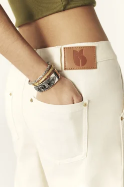 Ba&Sh TULY jeans trois quart 185 € ECRU Best