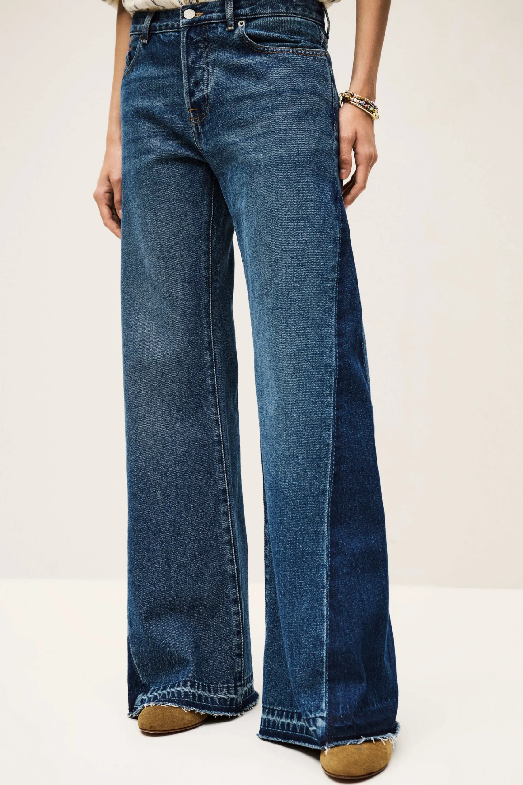 Ba&Sh VADOU Jeans coupe évasée flare BLEU New