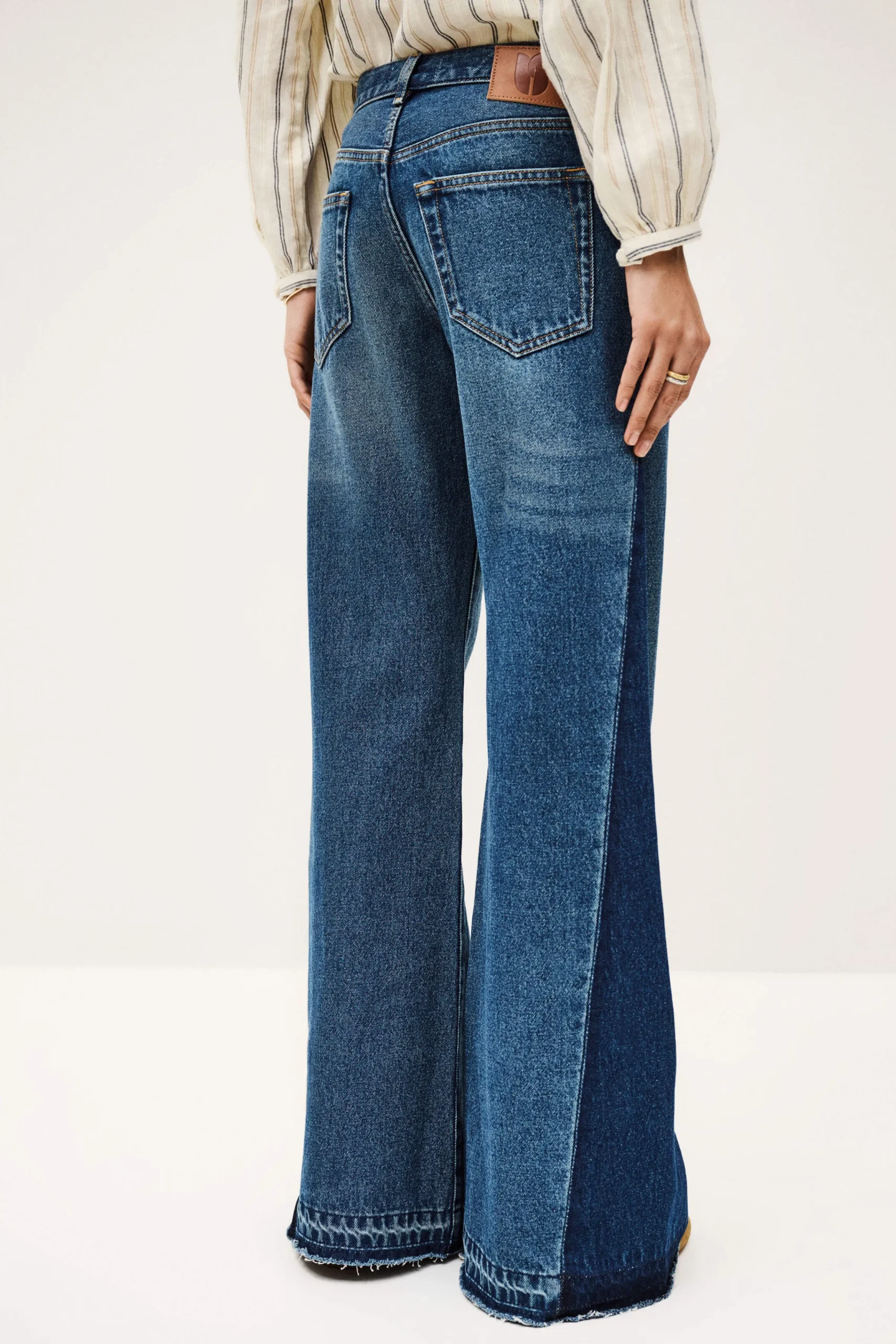 Ba&Sh VADOU Jeans coupe évasée flare BLEU New