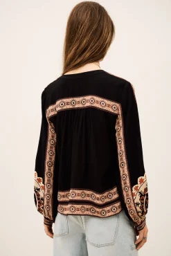 Ba&Sh VALDA chemise loose imprimée GRIS Online