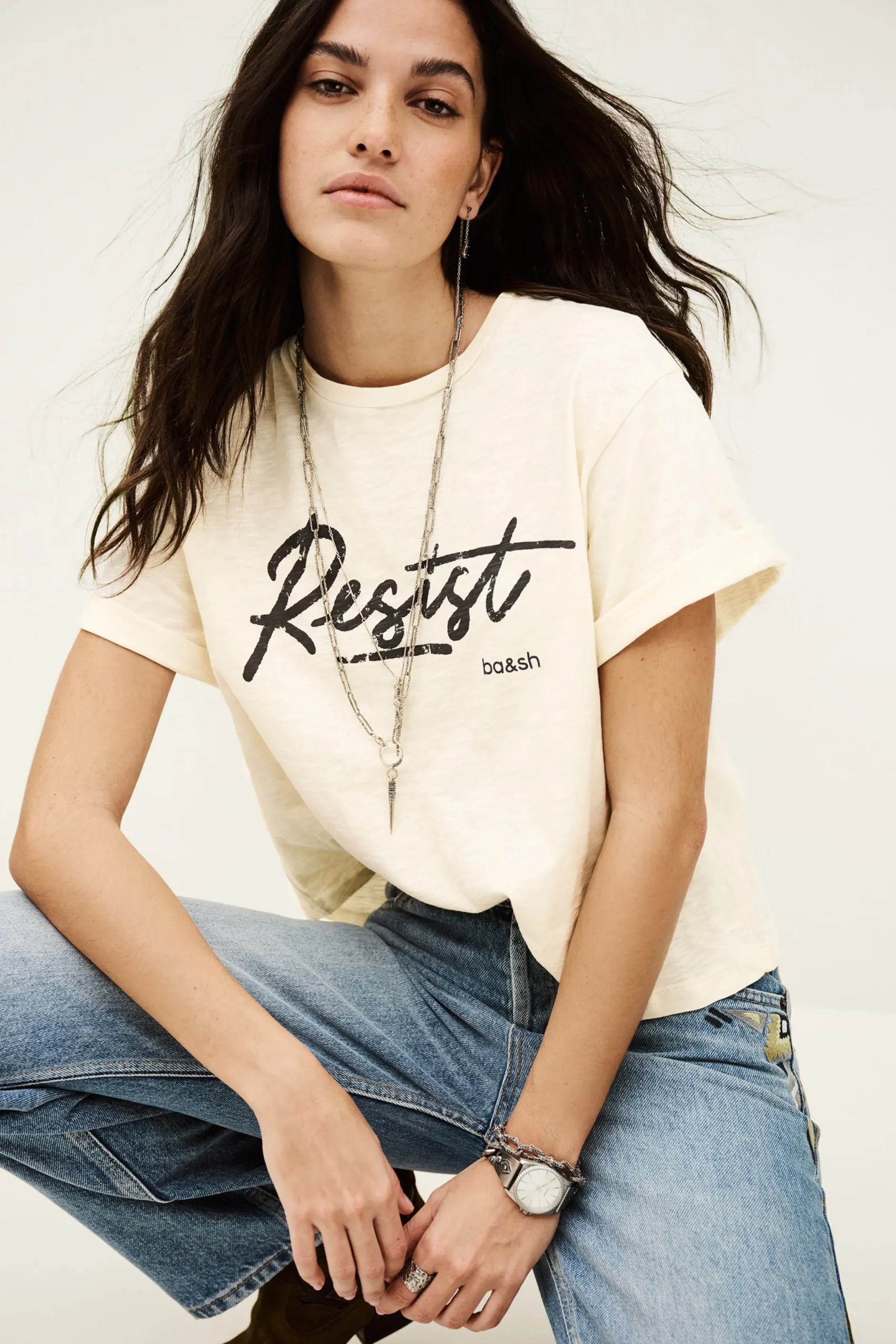 Ba&Sh VERO tee-shirt solidaire ECRU