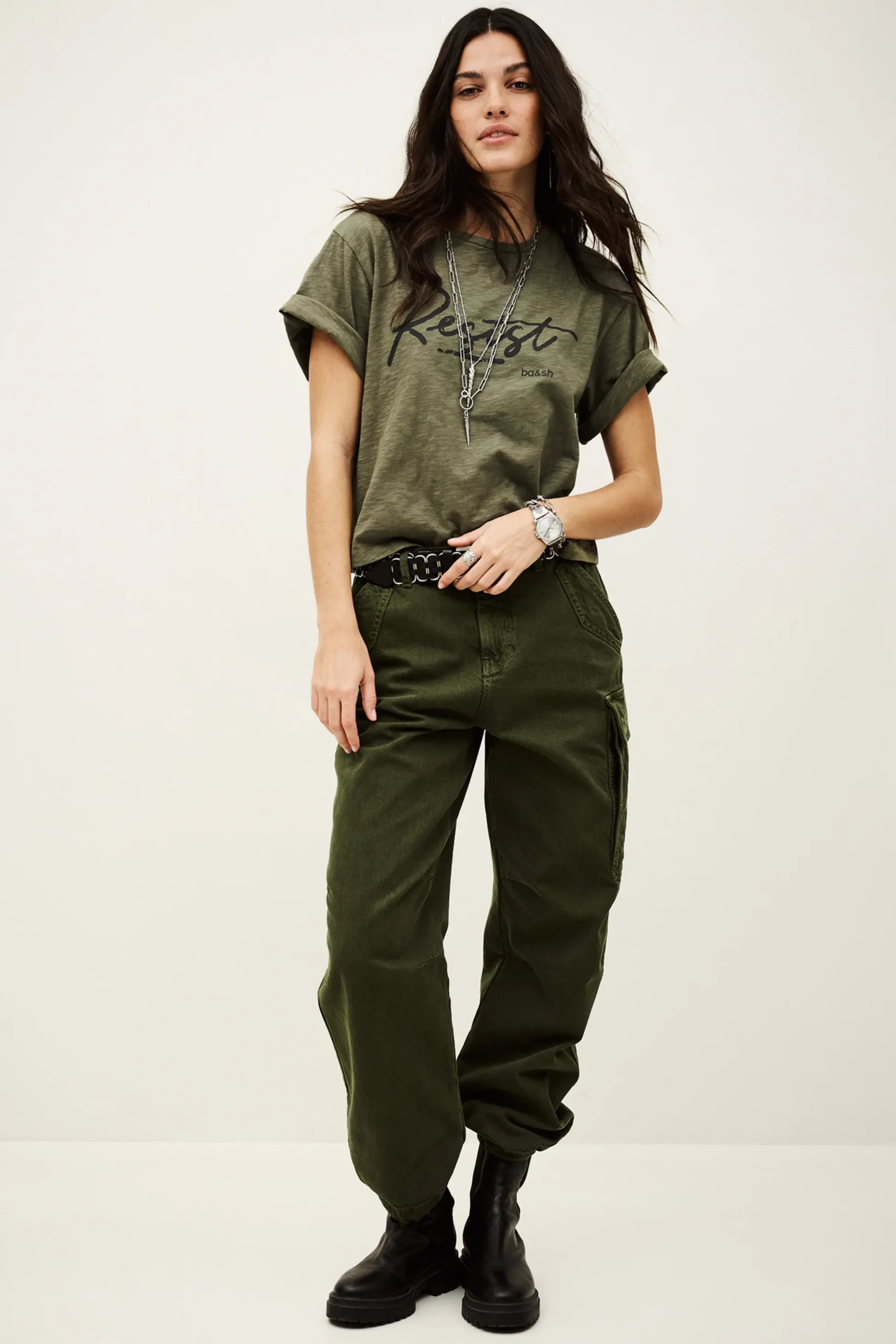 Ba&Sh VERO tee-shirt solidaire VERT Discount