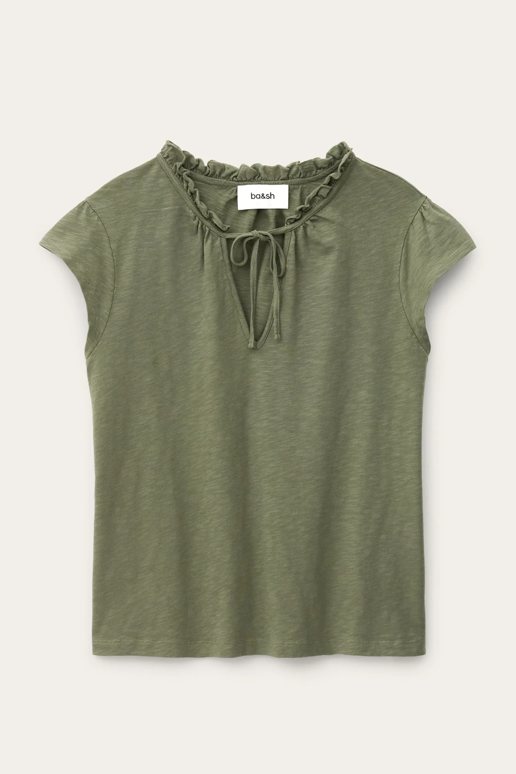 Ba&Sh VERY top manches volantées VERT New