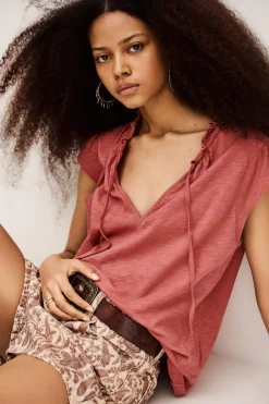 Ba&Sh VERY top manches volantées ROSE New