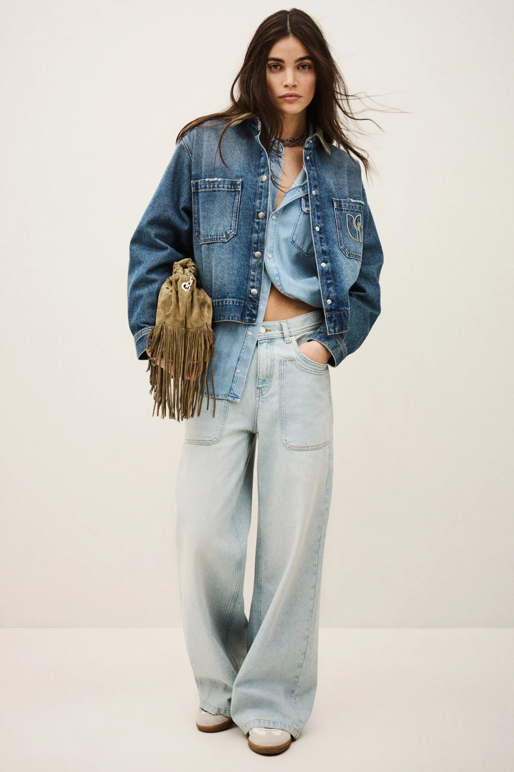 Ba&Sh VIGILIO veste courte denim BLEU Discount