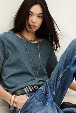 Ba&Sh VINA tee-shirt ample loose BLEU Online