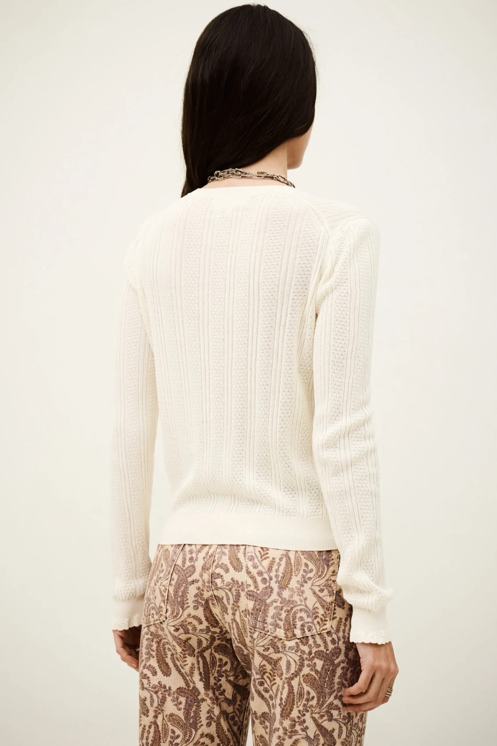 Ba&Sh VIVIANA cardigan maille ECRU Hot