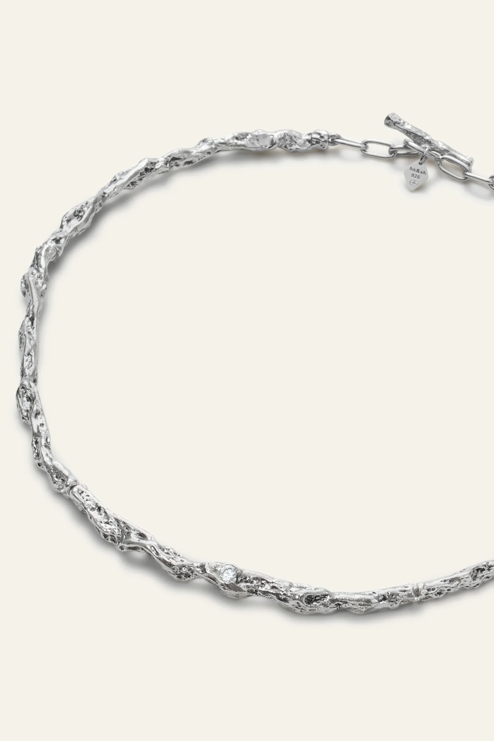 Ba&Sh WENDY collier chaine zircon GRIS New
