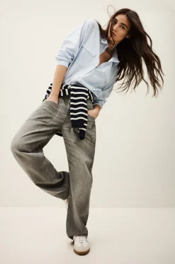 Ba&Sh YIMA pantalon large évasé GRIS Outlet
