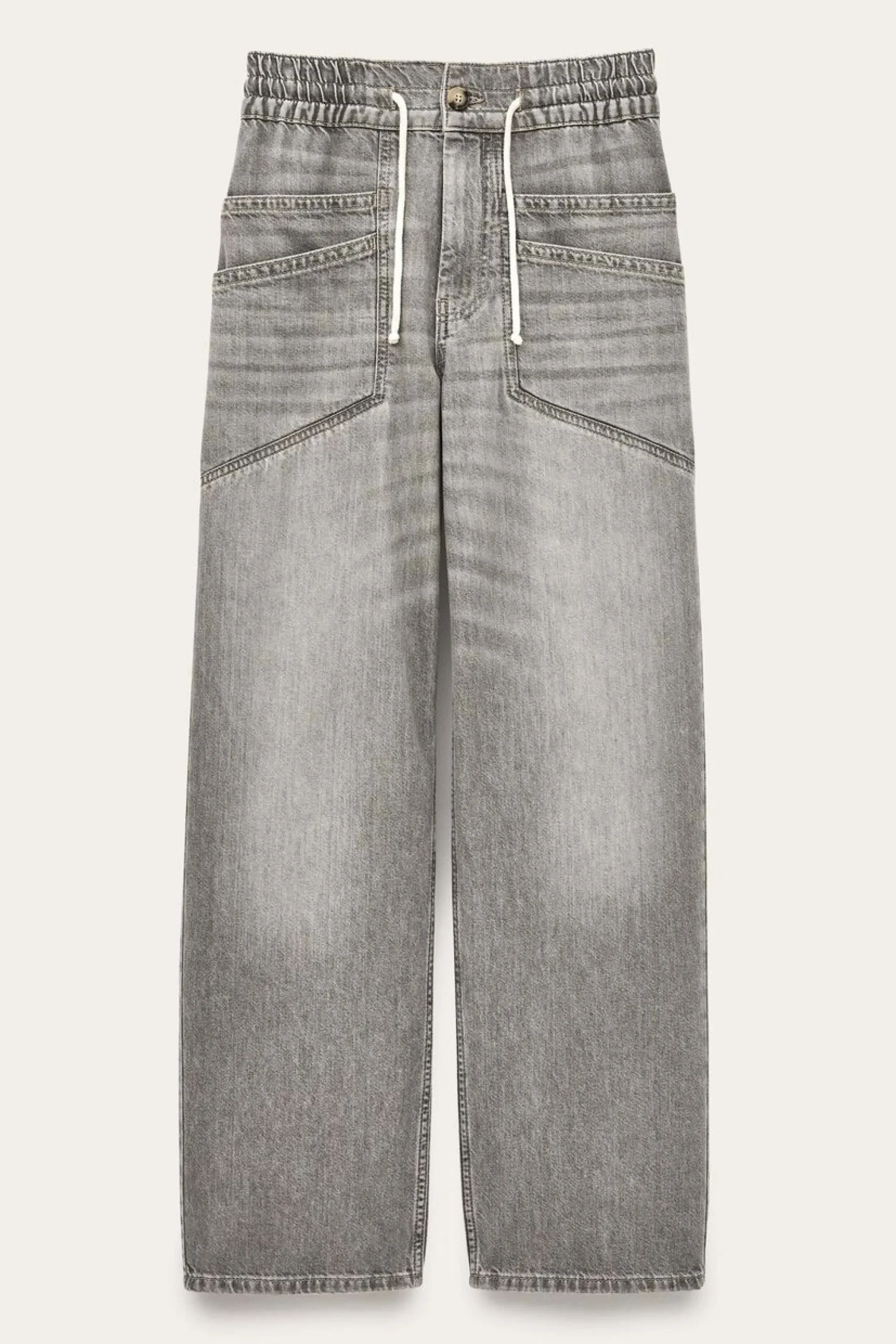 Ba&Sh YIMA pantalon large évasé GRIS Outlet
