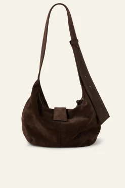 Ba&Sh YOUYOU sac hobo daim MARRON Hot