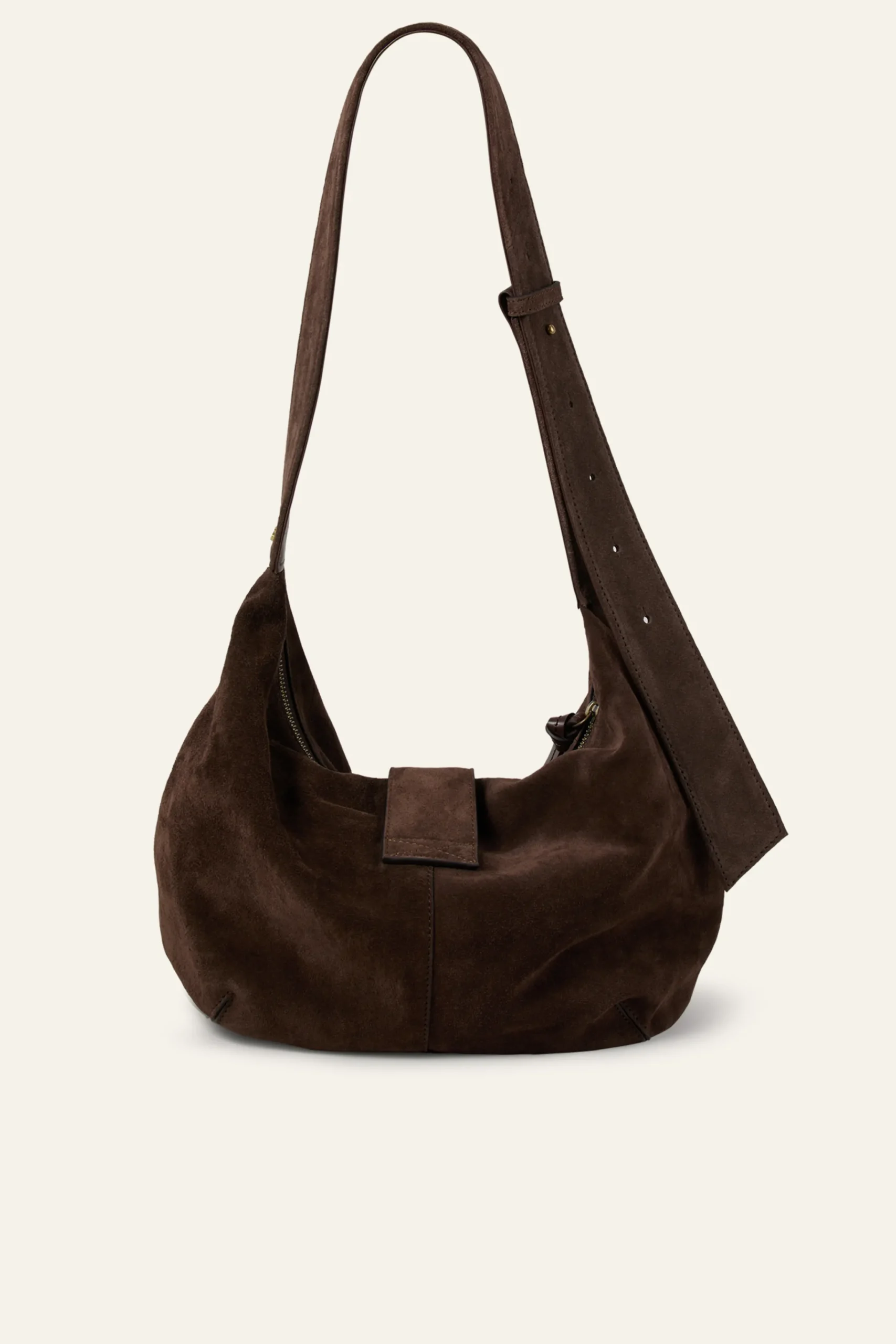 Ba&Sh YOUYOU sac hobo daim MARRON Hot
