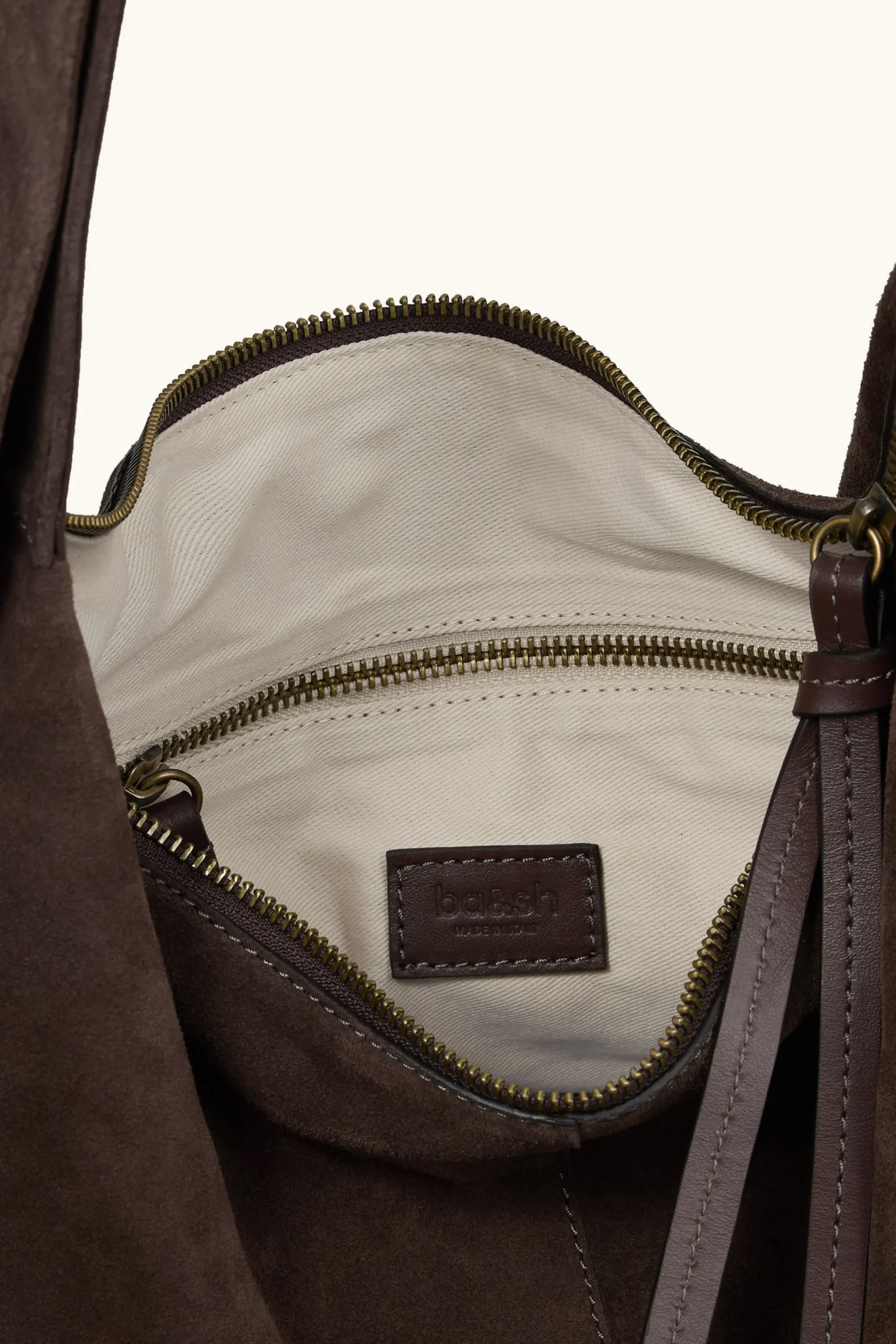 Ba&Sh YOUYOU sac hobo daim MARRON Hot