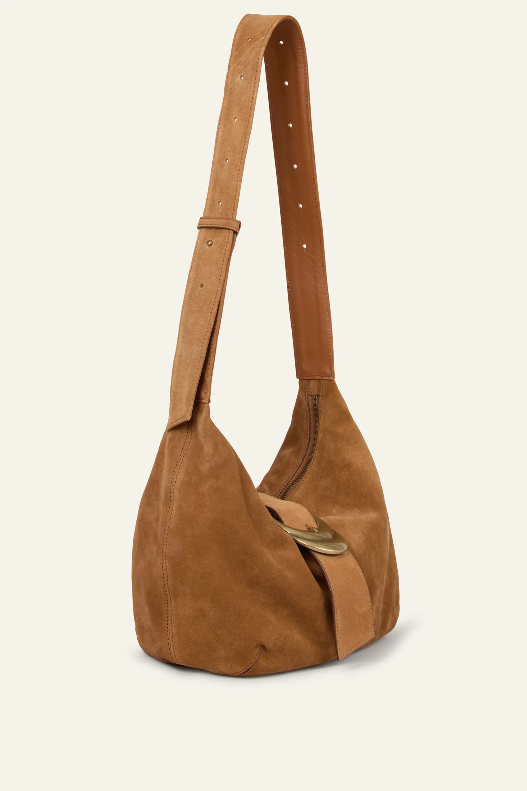 Ba&Sh YOUYOU sac hobo daim MARRON Best