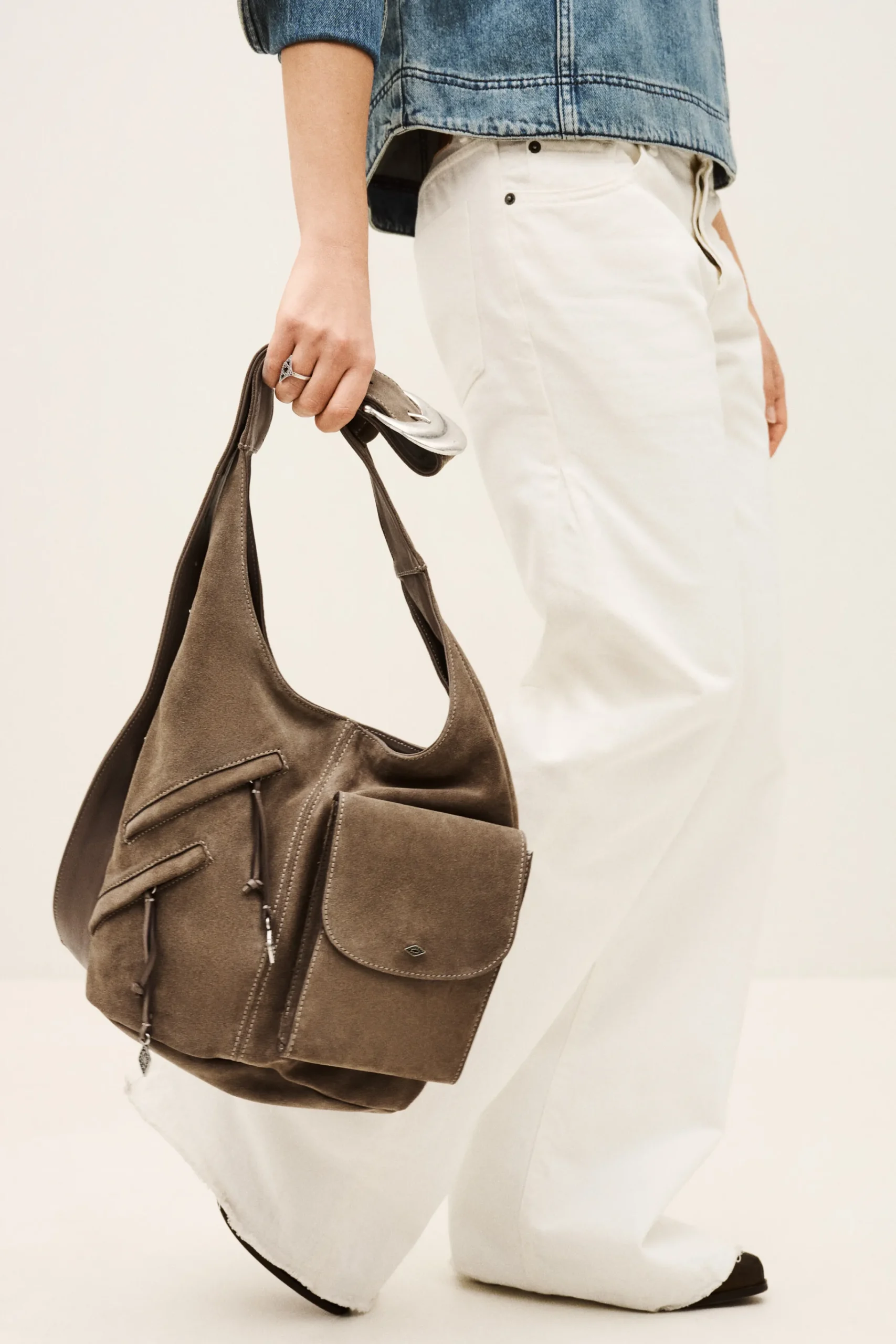 Ba&Sh YOUYOU sac seau daim GRIS Clearance